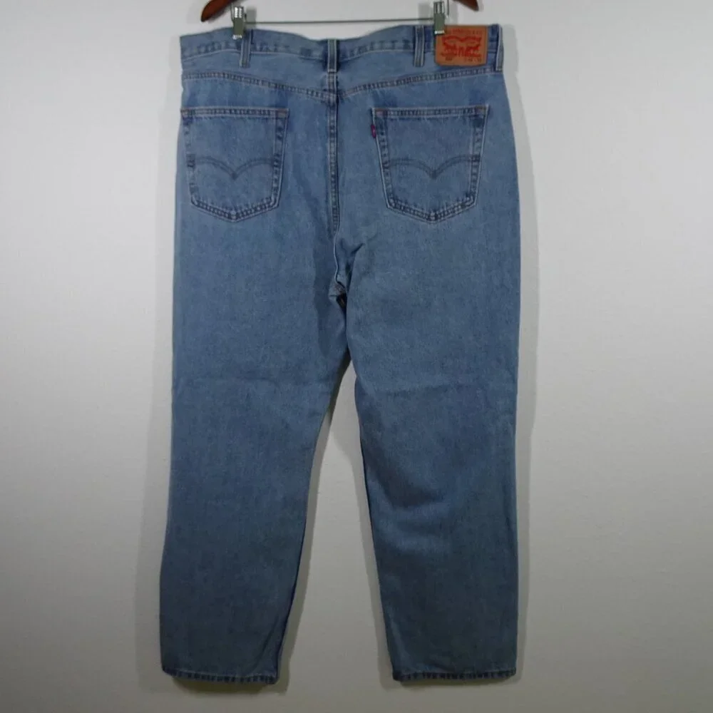 Levi's 550 Relaxed Jeans Men's Size 42x32 Blue Denim Cotton Loose Fit